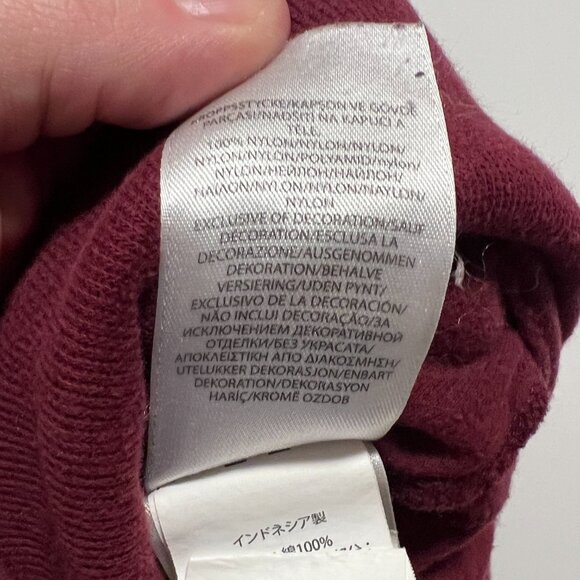 Polo Ralph Lauren Hoodie Full Zip Nylon Hoodie Maroon Men's size Medium - Picture 5 of 7